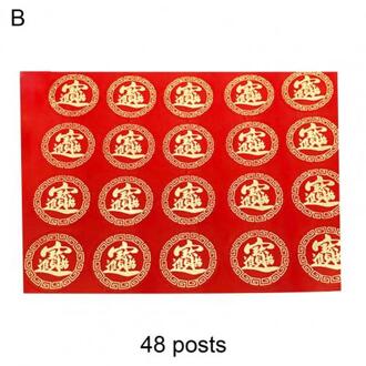 Decal Traditionele Decoratieve Adhesive Chinese Jaar Sticker Voor Festival B