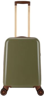 Decent Retro Cabin Trolley 55 dark green hardcase koffer Groen - H 55 x B 35 x D 20 cm