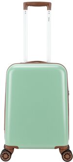 Decent Retro Cabin Trolley 55 olive hardcase koffer Groen - H 55 x B 35 x D 20 cm