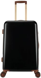 Decent Retro Trolley 67 black hardcase koffer Zwart - H 67 x B 42 x D 26 cm