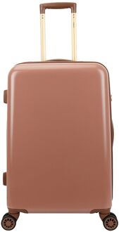 Decent Retro Trolley 67 old rose hardcase koffer Roze - H 67 x B 42 x D 26 cm