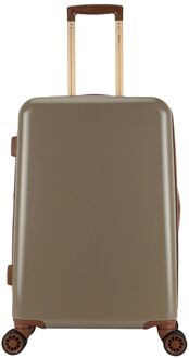Decent Retro Trolley 67 taupe hardcase koffer - H 67 x B 42 x D 26 cm