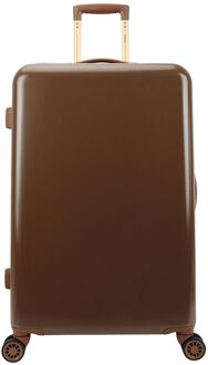 Decent Retro Trolley 76 dark brown hardcase koffer Bruin - H 76 x B 48 x D 30 cm
