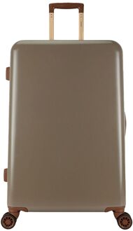 Decent Retro Trolley 76 taupe hardcase koffer - H 76 x B 48 x D 30 cm