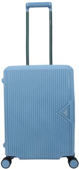 Decent Smart Cabin Trolley 55 lightblue hardcase koffer Blauw - H 55 x B 40 x D 20 cm
