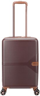 Decent Stella Cabin Trolley 55 brown hardcase koffer Bruin - H 55 x B 35 x D 20 cm