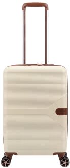 Decent Stella Cabin Trolley 55 off white hardcase koffer Wit - H 55 x B 35 x D 20 cm