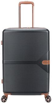 Decent Stella Trolley 67 Expandable black hardcase koffer Zwart - H 67 x B 45 x D 26 cm