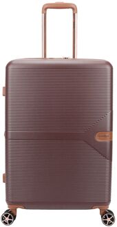 Decent Stella Trolley 67 Expandable brown hardcase koffer Bruin - H 67 x B 45 x D 26 cm