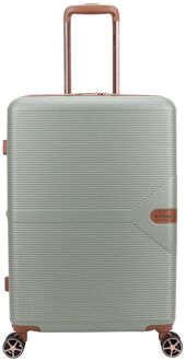 Decent Stella Trolley 67 Expandable light green hardcase koffer Groen - H 67 x B 45 x D 26 cm