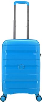Decent Straight-Line Cabin Spinner petrol blue hardcase koffer lichtgewicht koffer Blauw - H 55 x B 35 x D 20 cm
