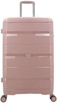 Decent Straight-Line Large Trolley rose hardcase koffer lichtgewicht koffer Roze - H 76 x B 49 x D 29 cm