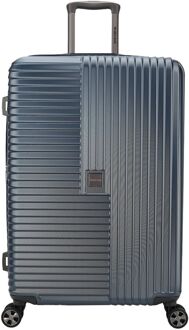 Decent Tourister Large Trolley 76 blue hardcase koffer Blauw - H 76 x B 47 x D 36 cm