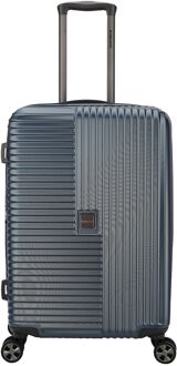 Decent Tourister Medium Trolley 66 blue hardcase koffer Blauw - H 66 x B 40 x D 27.5 cm