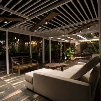 Decente LED plafondspot Tami voor buiten donkergrijs, helder