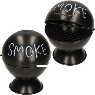 Deco by Boltze 6x Terras asbak zwart 15 cm - Action products