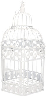 Deco by Boltze Boltze Vogelkooi - decoratie - metaal - antiek look - 24 x 48 cm