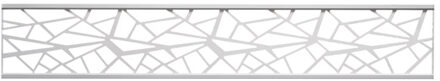 Deco lamel Como blank aluminium - Diagonaal (180 x 30 cm)