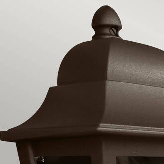 Deco Lane buitenwandlamp, brons, lantaarn, aluminium, IP44 brons, helder