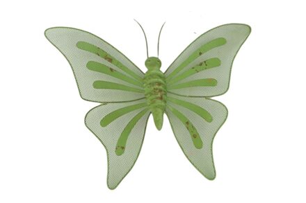 Deco Vlinder Fab 44x3,5x33cm metaal groen