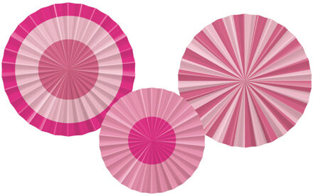 Deco Waaier Set Perfect Pink (3st) Roze