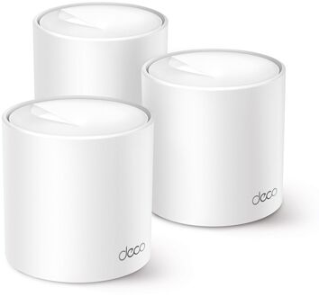 Deco X10 WiFi 6 Mesh Systeem (3-pack) Mesh router Wit