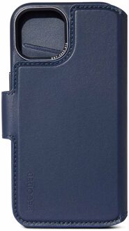 Decoded 2 in 1 Leather Bookcase voor de Apple iPhone 15 - True Navy Donkerblauw