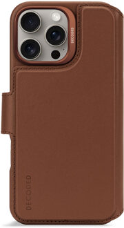Decoded 2 in 1 Leather Detachable Wallet MagSafe voor de Apple iPhone 16 Pro Max - Tan Bruin