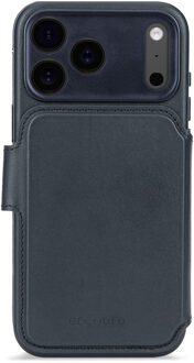 Decoded 2 in 1 Leather Detachable Wallet MagSafe voor de Apple iPhone 17 Pro Max - Navy Shadow Donkerblauw
