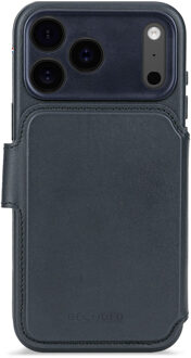 Decoded 2 in 1 Leather Detachable Wallet MagSafe voor de Apple iPhone 17 Pro - Navy Shadow Donkerblauw