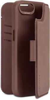 Decoded 2 in 1 Leather Detachable Wallet MagSafe voor de Apple iPhone 17e / 16e - Chocolate Brown Bruin