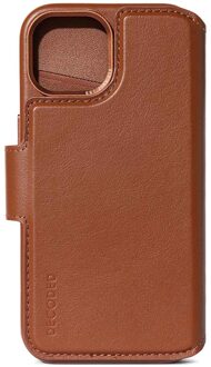 Decoded 2 in 1 Leather Detachable Wallet voor de Apple iPhone 15 - Bruin