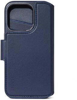 Decoded 2 in 1 Leather Detachable Wallet voor de Apple iPhone 15 Pro Max - Donkerblauw