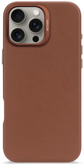 Decoded Leather Backcover MagSafe voor de Apple iPhone 16 Pro - Tan Bruin