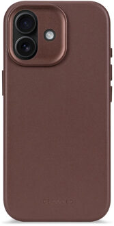 Decoded Leather Backcover MagSafe voor de Apple iPhone 17 - Chocolate Brown Bruin
