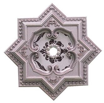 Decogold 60*60 Cm Star Palace Plafond Accessoire Zilver Decoratieve Plafond