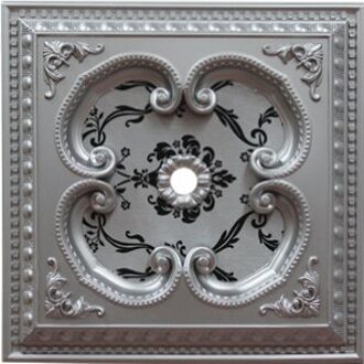 Decogold 60*60 Cm Vierkante Paleis Plafond Accessoire Zilver Decoratieve Plafond