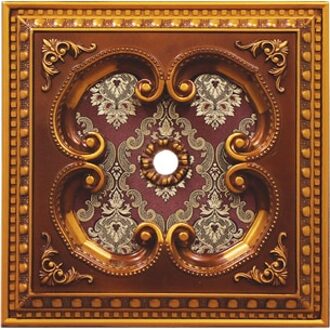 Decogold 60*60 Cm Vierkante Paleis Plafond Buik Plafond Accessoire Koffie Decoratieve Plafond