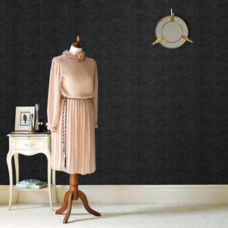 Decomode Vliesbehang Crocodile - Zwart - 10,05m X 52cm