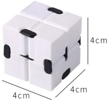 Decompressie Infinity Cube Mini Speelgoed Anti Stress Angst Reliever Magische Kubus Puzzel Speelgoed Voor Autisme Kids Volwassenen Kinderen wit