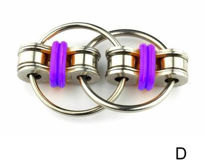 Decompressie Keten Vent Speelgoed Decompressie Ketting Fietsketting Gesneden Gesp Zintuiglijke Speelgoed Stress Verlichten paars