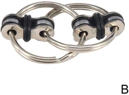 Decompressie Keten Vent Speelgoed Decompressie Ketting Fietsketting Gesneden Gesp Zintuiglijke Speelgoed Stress Verlichten zwart