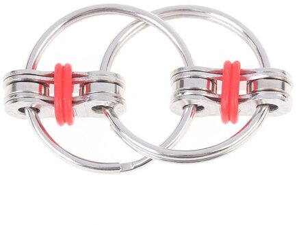Decompressie Ketting Fidget Hand Spinner Vinger Speelgoed Bike Chain Anti-Stress Speelgoed Sleutelhanger Sleutelhanger rood