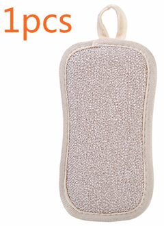 Decontaminatie Speciale Zachte Theedoeken Dubbelzijdig Schuursponsje Herbruikbare Spons Doek Keuken Schoonmaken Accessoires 1stk Beige