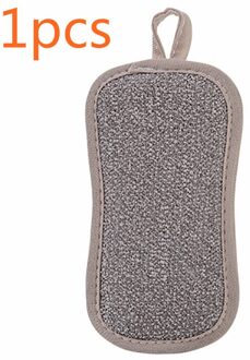 Decontaminatie Speciale Zachte Theedoeken Dubbelzijdig Schuursponsje Herbruikbare Spons Doek Keuken Schoonmaken Accessoires 1stk grijs