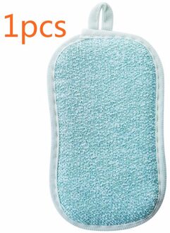 Decontaminatie Speciale Zachte Theedoeken Dubbelzijdig Schuursponsje Herbruikbare Spons Doek Keuken Schoonmaken Accessoires 1stk meer blauw