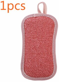 Decontaminatie Speciale Zachte Theedoeken Dubbelzijdig Schuursponsje Herbruikbare Spons Doek Keuken Schoonmaken Accessoires 1stk rood