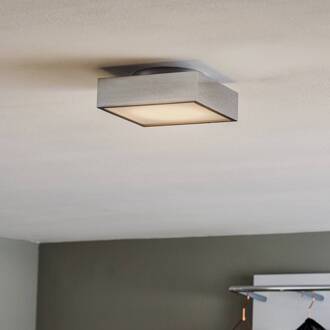 Decor Walther Cut LED-plafondlamp, chroom, 18x18cm chroom, gesatineerd