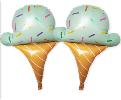 Decoratie Ballon Cartoon Kleurrijke Ijs Vorm Aluminium Folie Ballon Leuke Kegel Kinderen Verjaardagsfeestje Decoratie Ballon