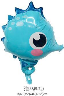 Decoratie Ballon Oceaan Thema Kinderen Verjaardag Party Scene Decoratie Zeester Octopus Aluminium Film Speelgoed Cartoon Ballon Seahorse